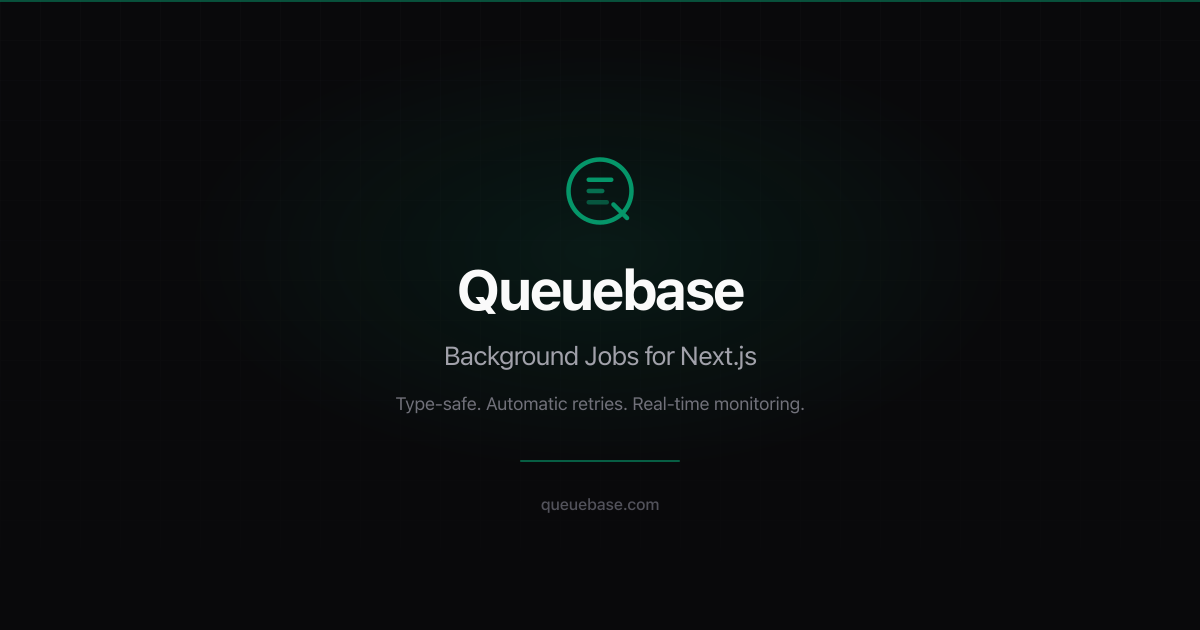 Queuebase — Background Jobs & Job Queue for Next.js